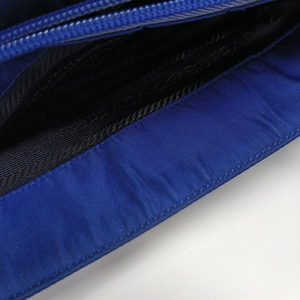 Nylon Top Handle Bag Blue