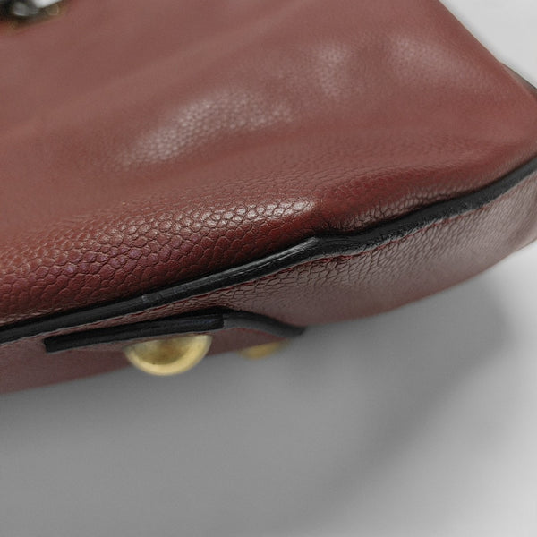 Calfskin Shoulder Bag Red