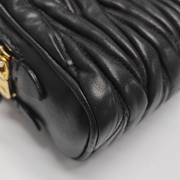 Matelassé Quilted Lambskin Black