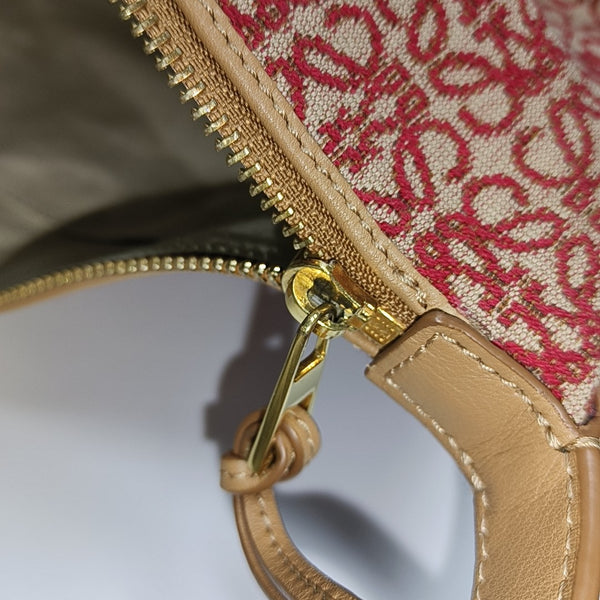 Monogram Canvas Shoulder Bag Red