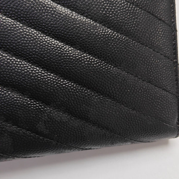 MONOGRAM Chevron Calfskin Black