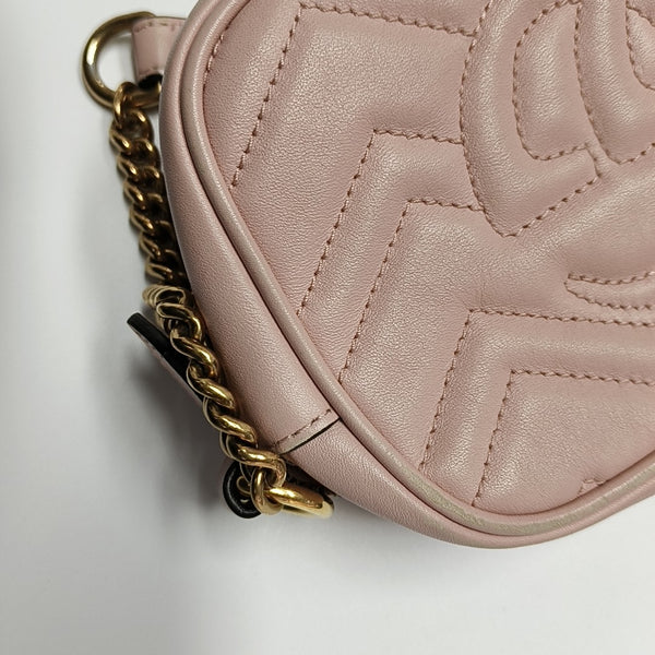GG Marmont Mini Quilted Calfskin Pink
