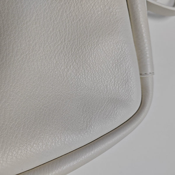 Calfskin Shoulder Bag Small White