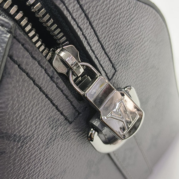KEEPALL Monogram Coated Canvas Black