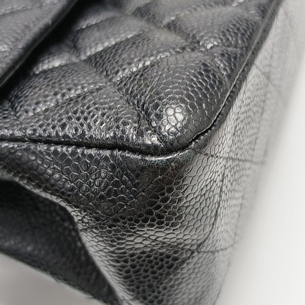 CLASSIC FLAP Small Quilted Grained Calfskin Black