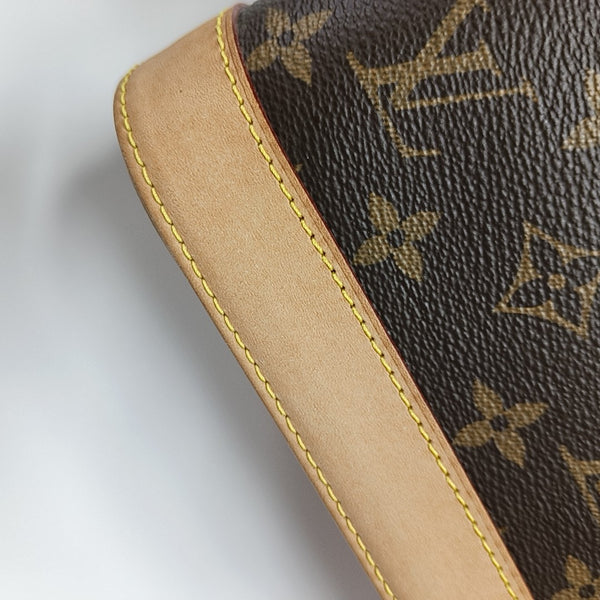ALMA BB Monogram Coated Canvas Brown