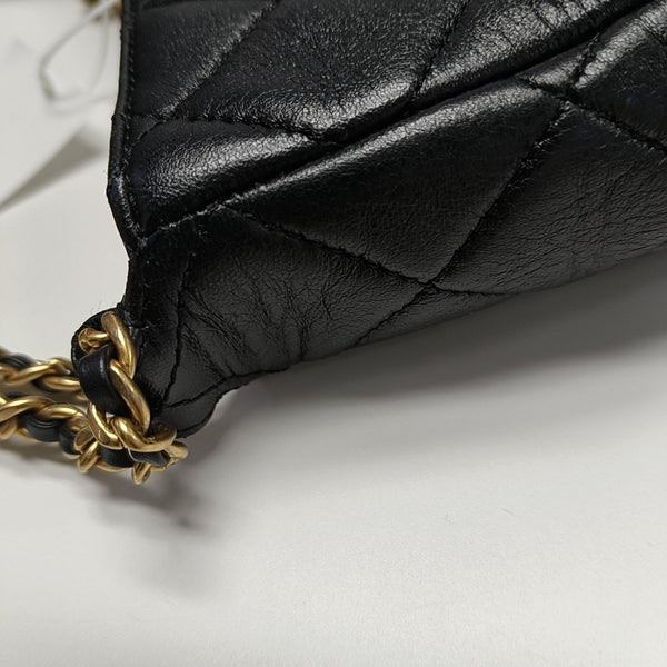 Quilted Lambskin Crossbody Bag Black