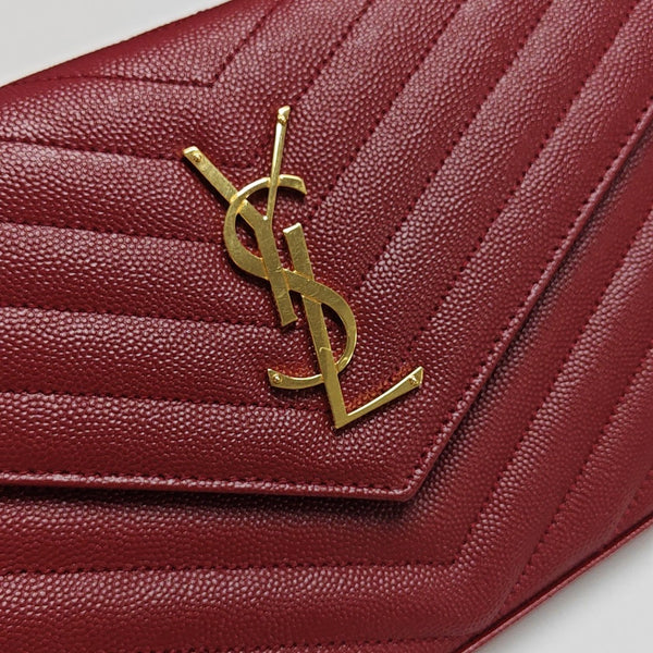 MONOGRAM Medium Chevron Calfskin Red