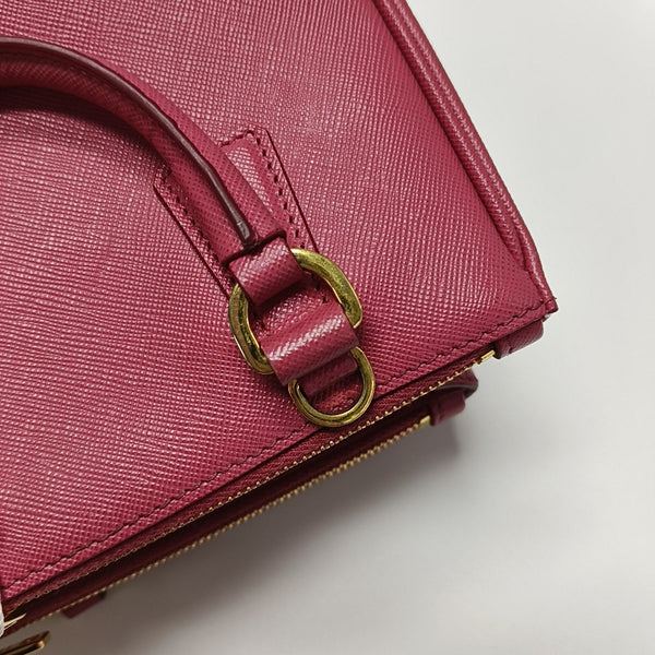 Galleria Super Mini Saffiano Calfskin Red