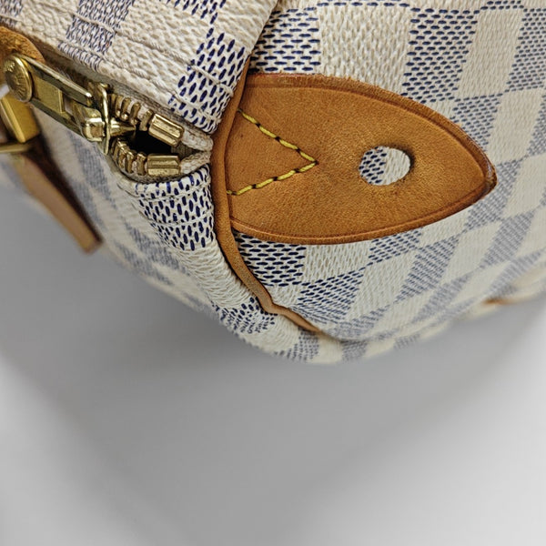 Speedy 30 Lona Damier Azur Revestida Blanca