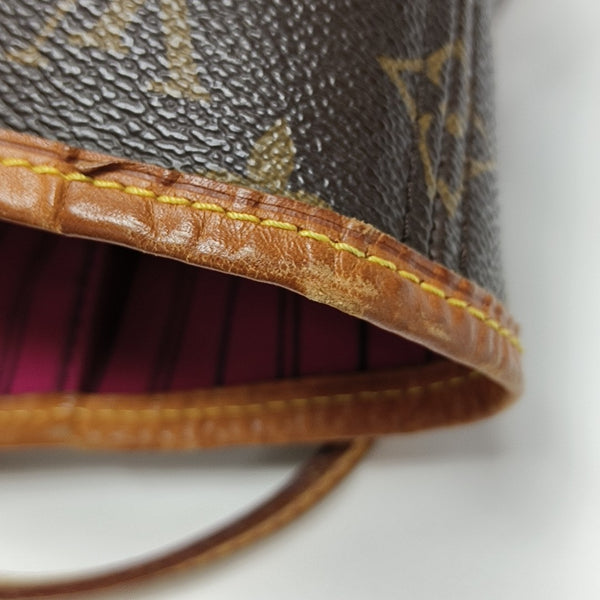 NEVERFULL MM Monogram Coated Canvas Brown