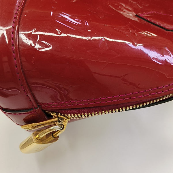 ALMA BB Monogram Patent Leather Red