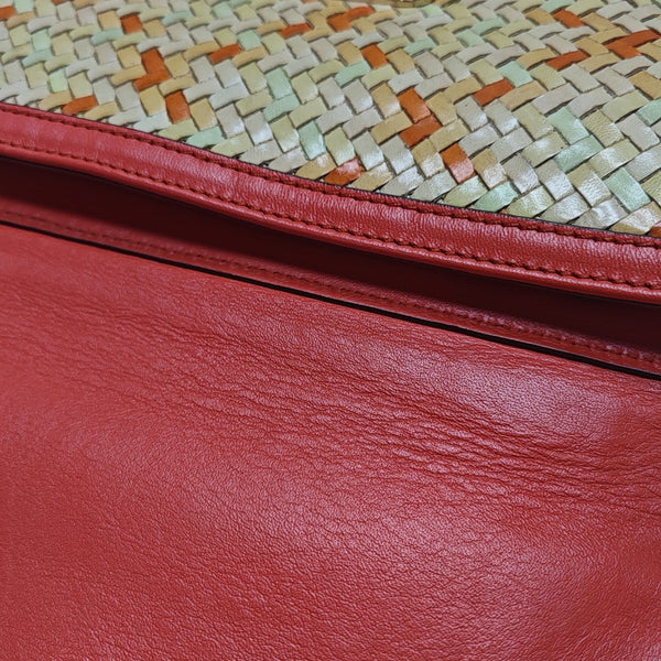 Calfskin Top Handle Bag Multicolor