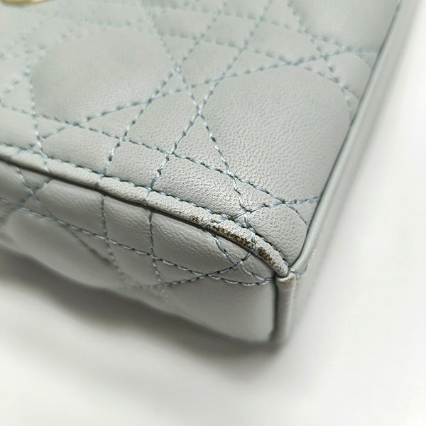 Lady D-Joy Small Cannage Lambskin Blue