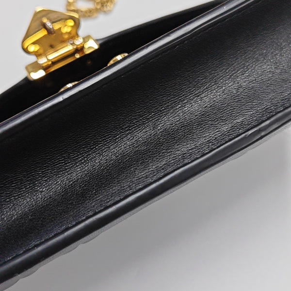 Miu Confidential Quilted Lambskin Black