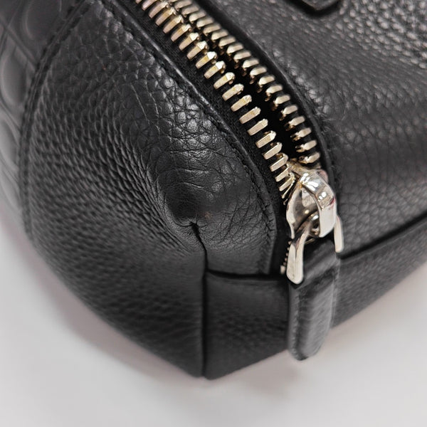 Calfskin Top Handle Bag Black