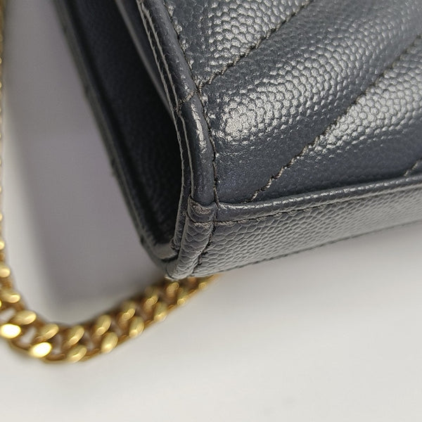 MONOGRAM Medium Chevron Calfskin Gray
