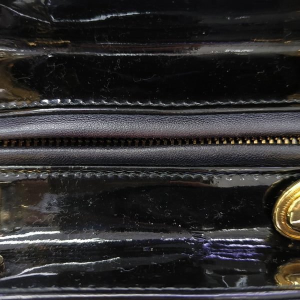 Lady Dior Medium Cannage Patent Leather Black