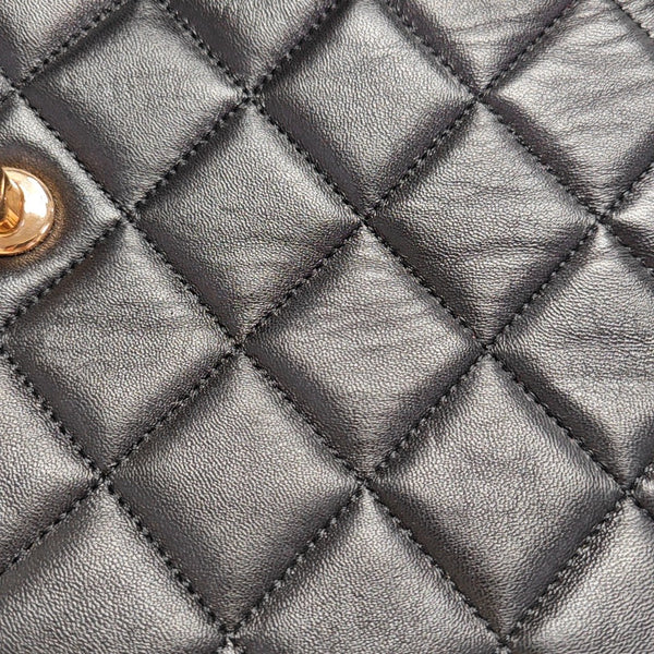 TRENDY CC Quilted Calfskin Black