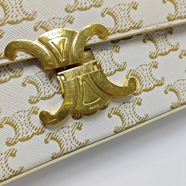 Authenticated pre-owned TRIOMPHE Coated Canvas White - Shoulder Bag at Looply