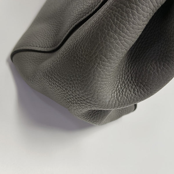 Leather Tote Bag Gray