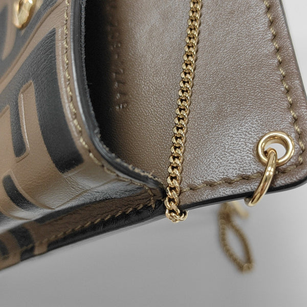 Calfskin Shoulder Bag Brown