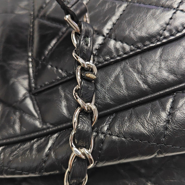 Quilted Calfskin Shoulder Bag Black