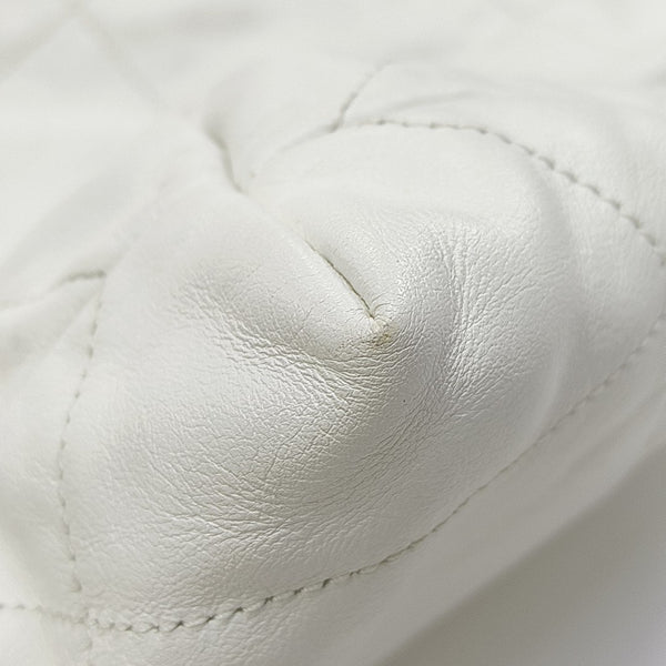 CHANEL 22 Small Quilted Calfskin White