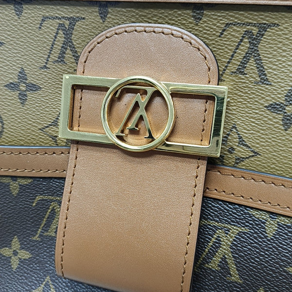 DAUPHINE MM Monogram Coated Canvas Brown