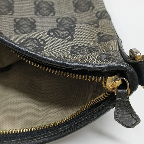 Monogram Coated Canvas Shoulder Bag Gray