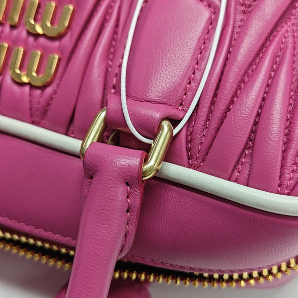 Arcadie Matelassé Small Quilted Lambskin Pink