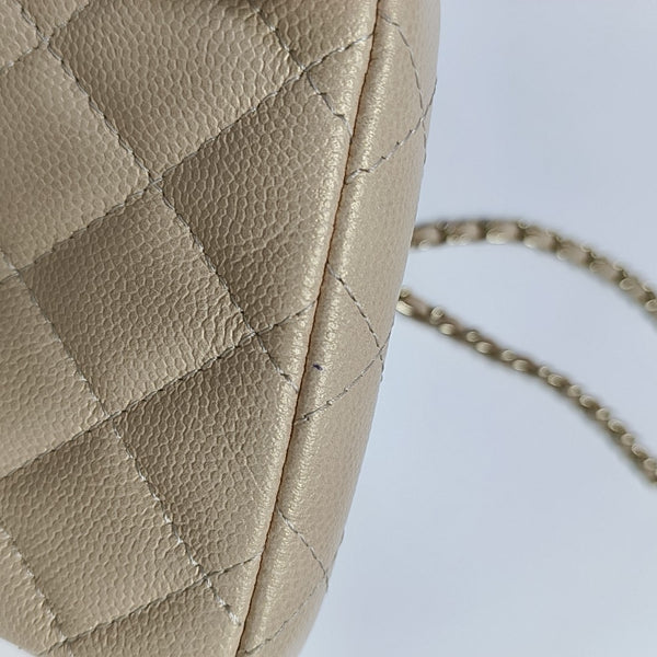 Small Quilted Grained Calfskin Pink