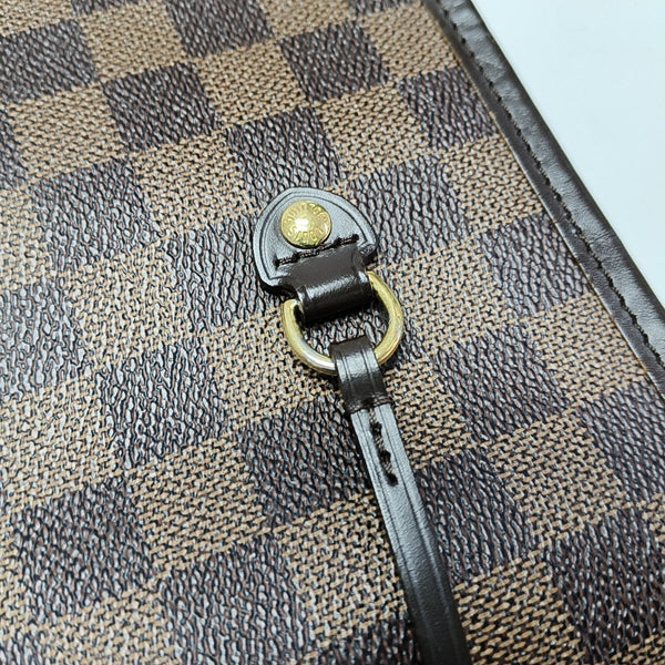 NEVERFULL GM Damier Ebene Coated Canvas Brown