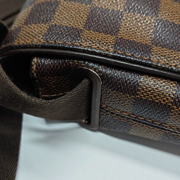 BROOKLYN MM Damier Ebene Coated Canvas Brown