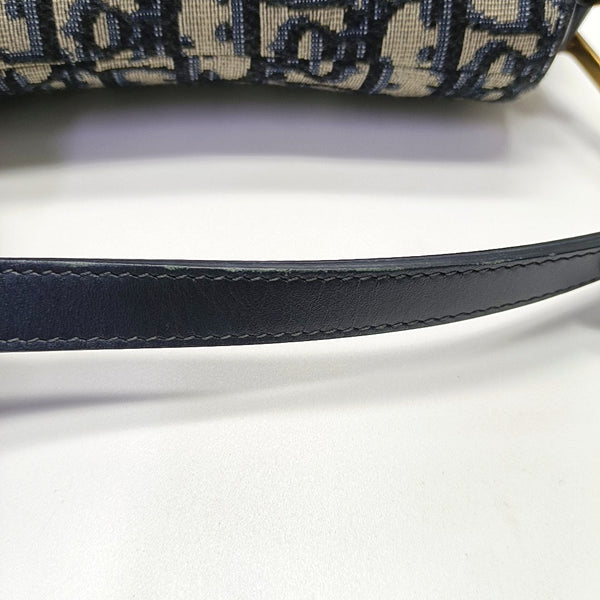 Authenticated pre-owned Saddle Mini Monogram Canvas Blue - Top Handle Bag at Looply