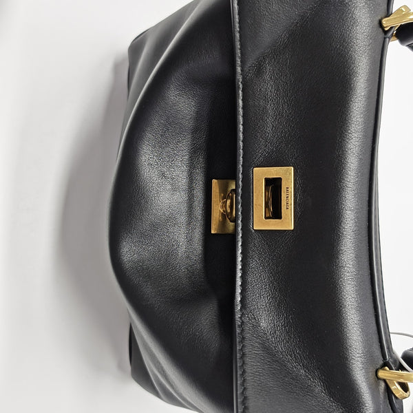 Calfskin Shoulder Bag Mini Black