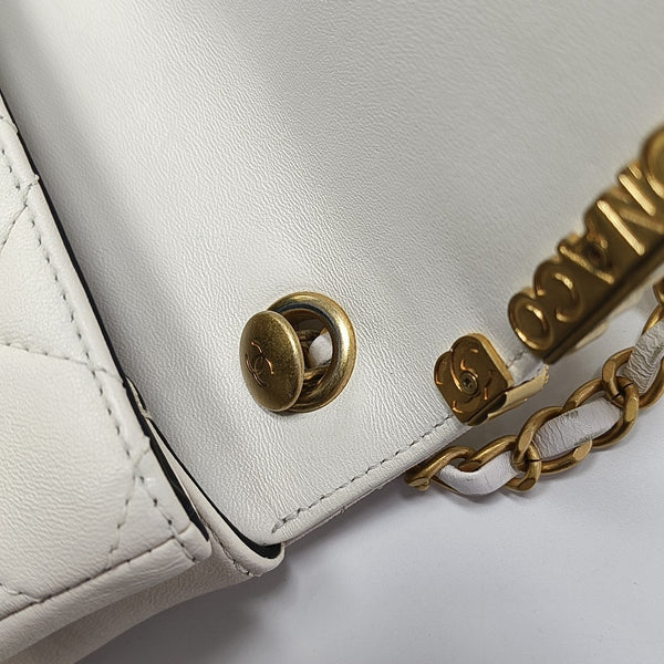 Quilted Lambskin White