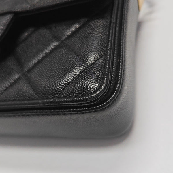 24A Mini Quilted Calfskin Black