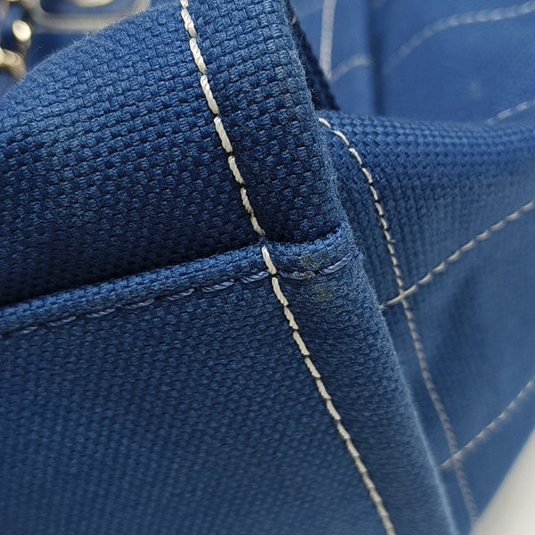 DEAUVILLE Large Quilted Canvas Blue