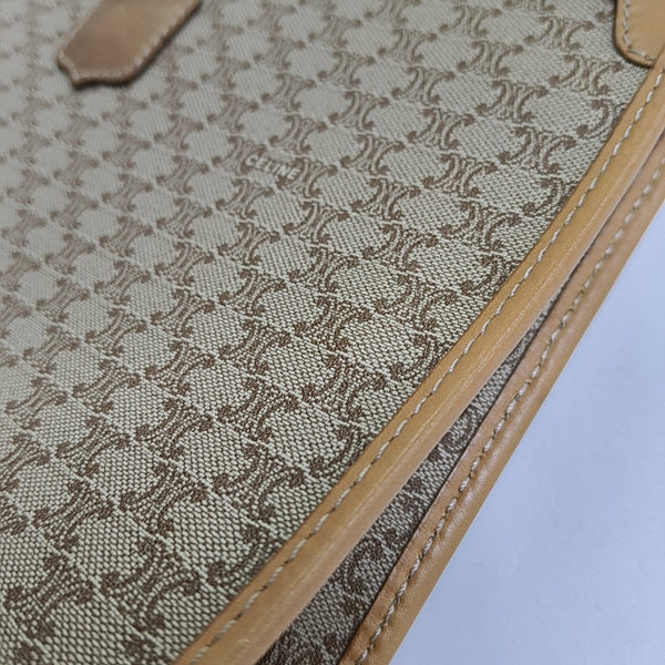 MACADAM CLUTCHE Coated Canvas Beige