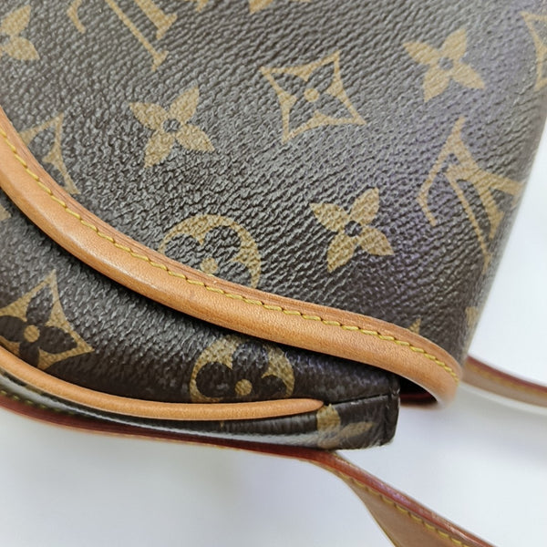 TAMBOURINE Monogram Coated Canvas Brown