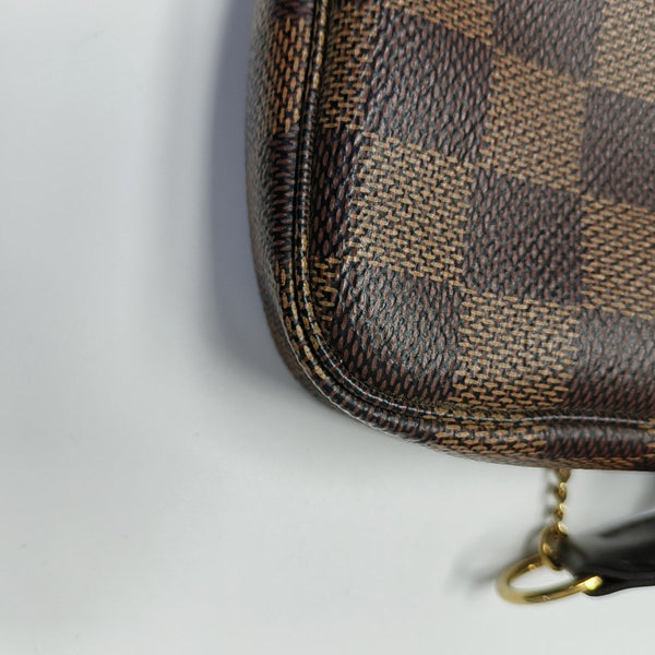 ACCESSOIRES Mini Damier Ebene Coated Canvas Brown