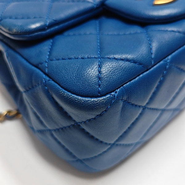 CLASSIC FLAP Mini Quilted Lambskin Blue