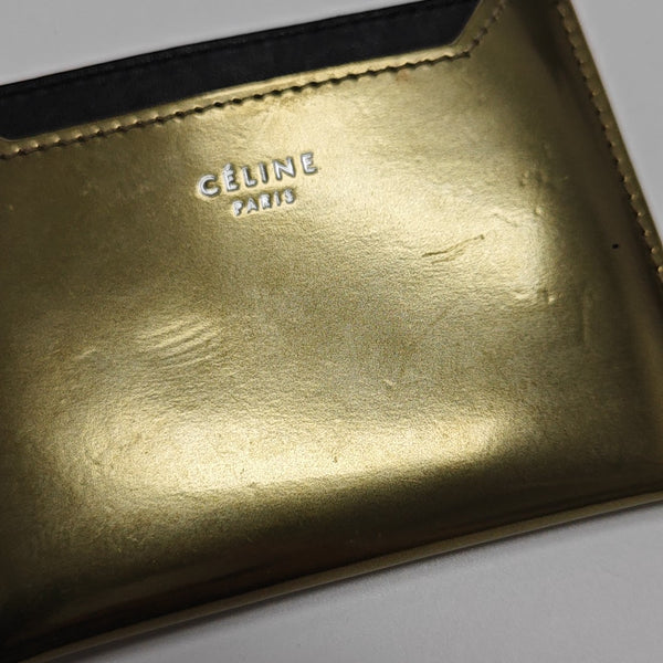 Patent Leather Card Holder Yellow