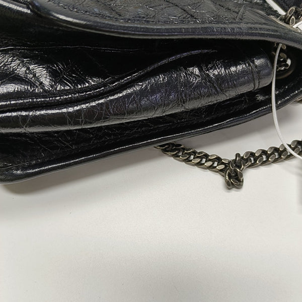 NIKI Small Chevron Calfskin Black