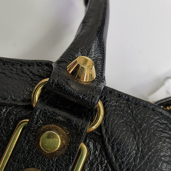 Classic Metallic Edge City Mini Lambskin Black