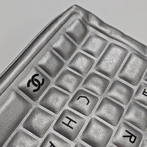 Calfskin Clutch Silver