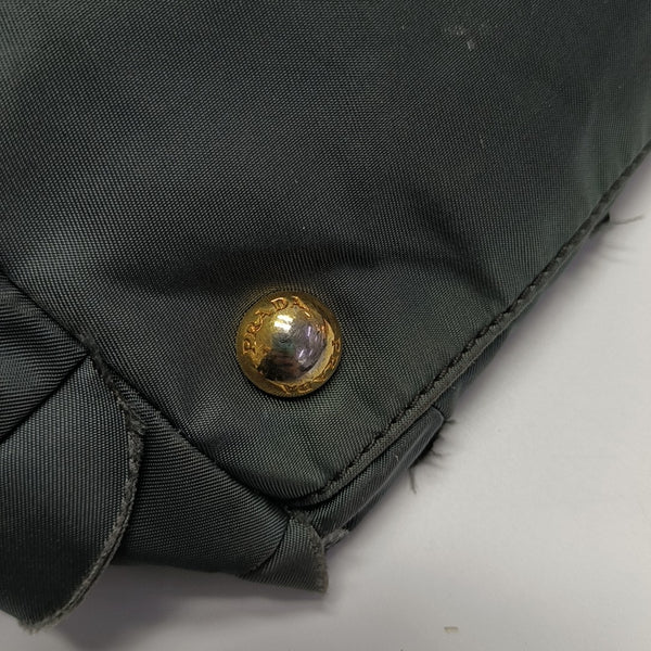Nylon Top Handle Bag Green