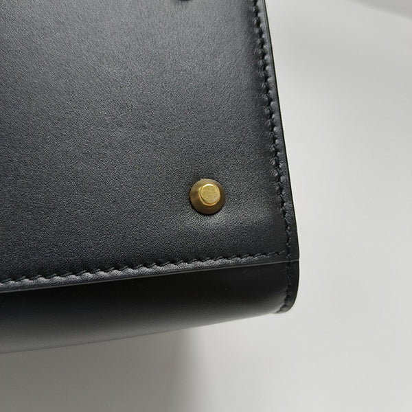 Calfskin Shoulder Bag Black