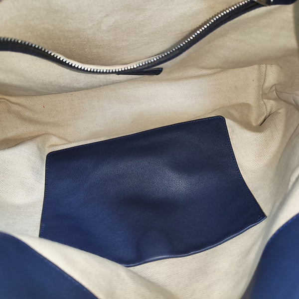 Calfskin Shoulder Bag Blue